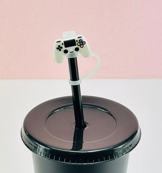 Straw Topper - Game Controller White P image 0