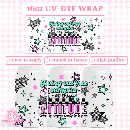 Free Samples - 16oz Beer Can / Libbey UV-DTF Transfer image 0