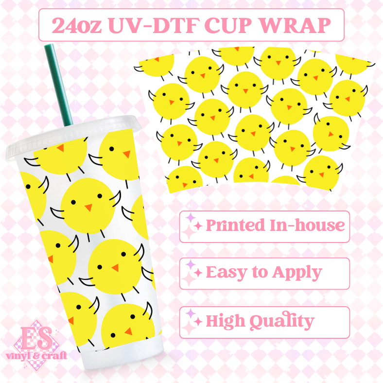 Little Chicks - UVDTF 24oz Cold Cup Wrap image 0