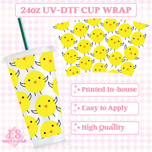 Little Chicks - UVDTF 24oz Cold Cup Wrap image 0