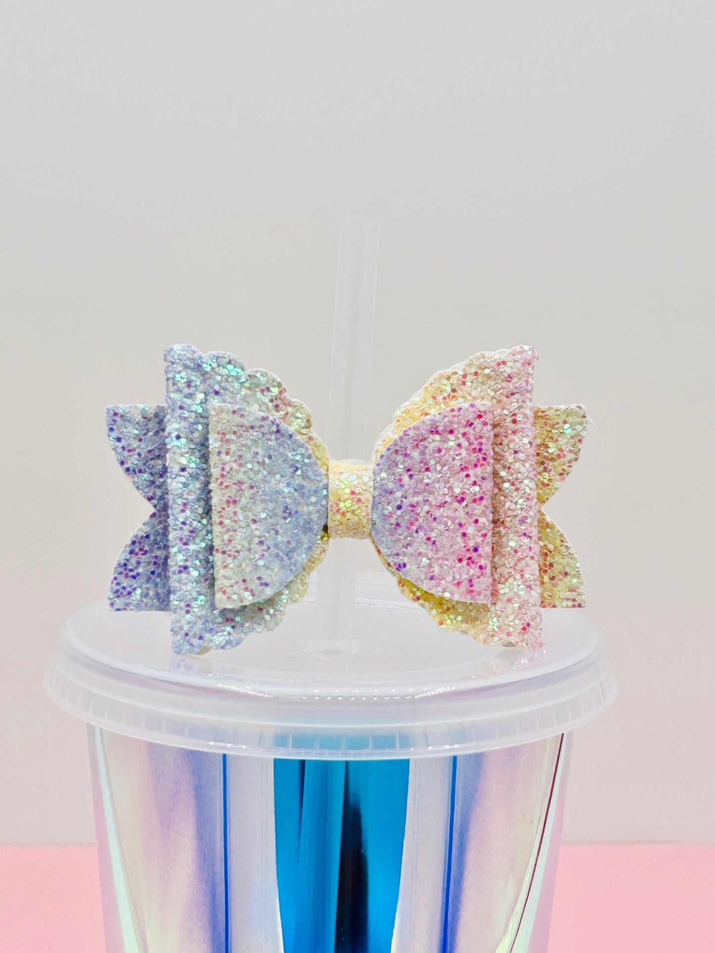 Bow Straw Topper - Candy Stripe image 0