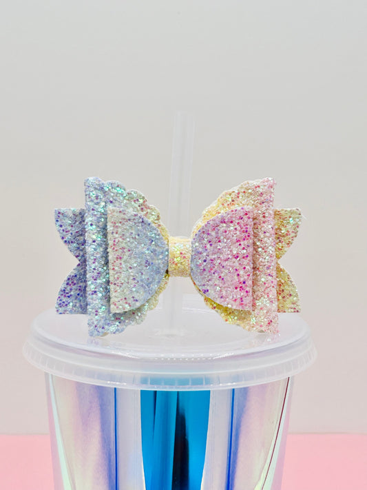 Bow Straw Topper - Candy Stripe image 0