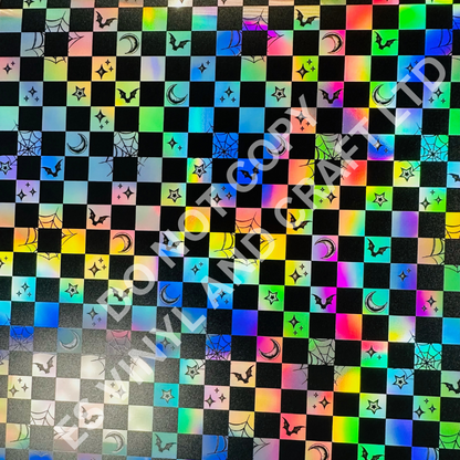 UV Printed Holographic Teckwrap Permanent Vinyl - A4 or 12" x 12" Sheet image 3