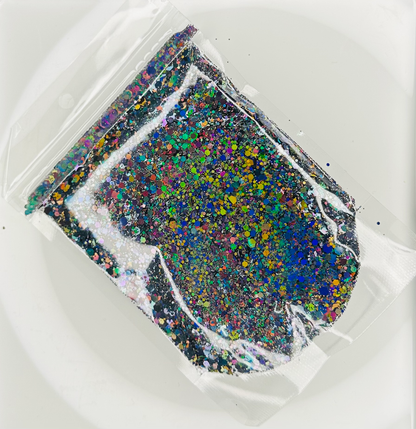 Rainbow Grey - Holographic Chunky Glitter Mix image 1