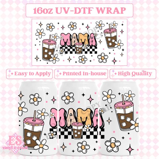 Mama - 16oz Beer Can / Libbey UV-DTF Transfer image 0