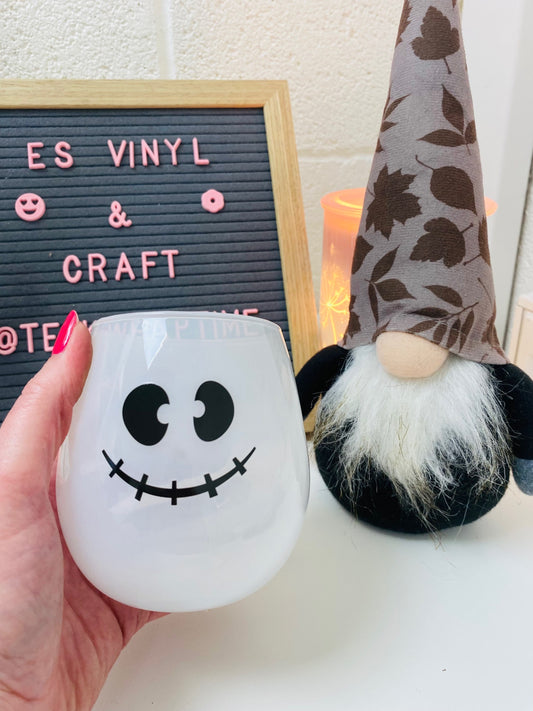 Ghost Printed Glass Halloween Tumbler image 0
