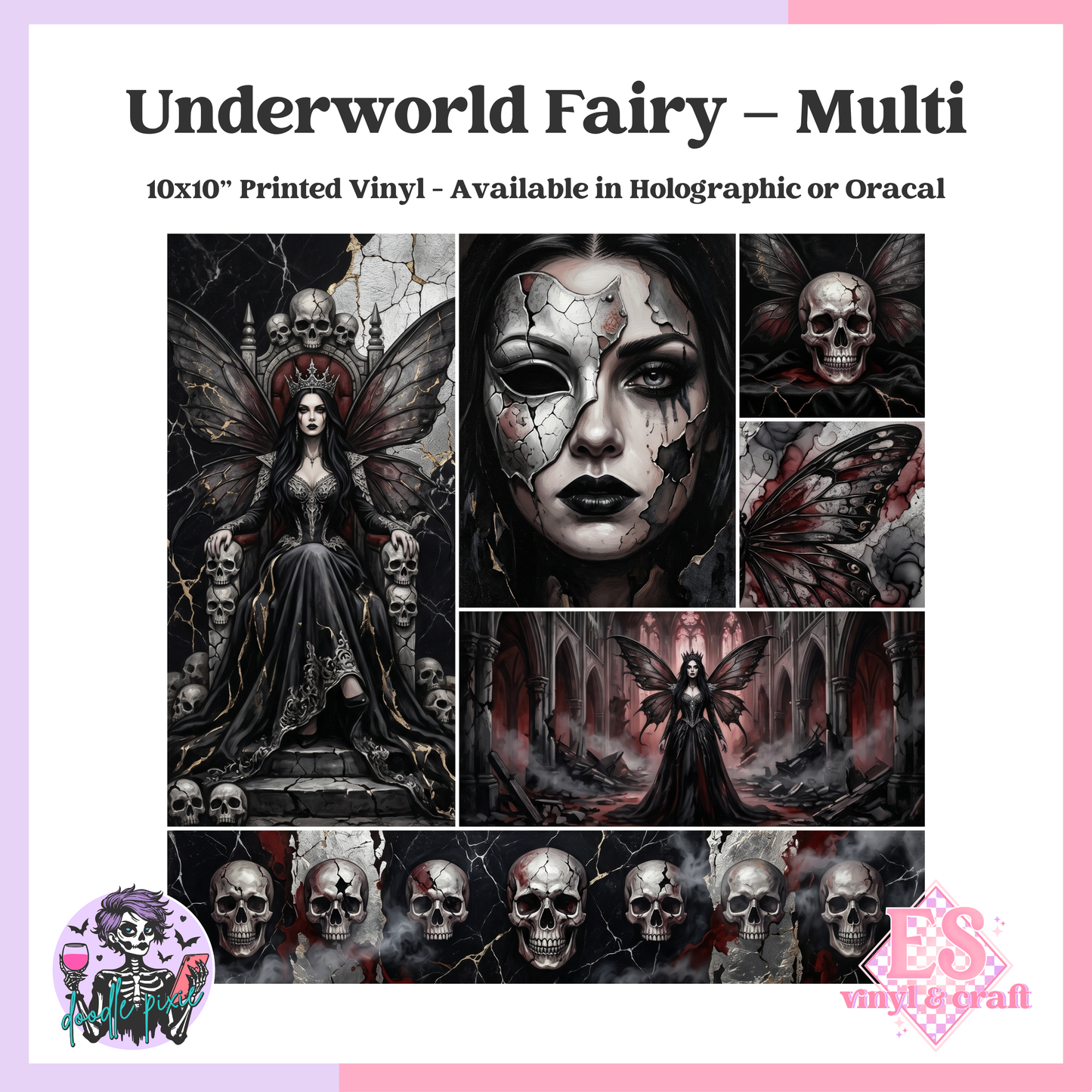 Underworld Fairy - Multi - 10" x 10" Self Adhesive Vinyl (Oracal or Holo)