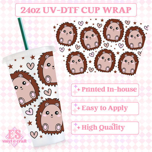 Hedgehog - UVDTF 24oz Cold Cup Wrap image 0