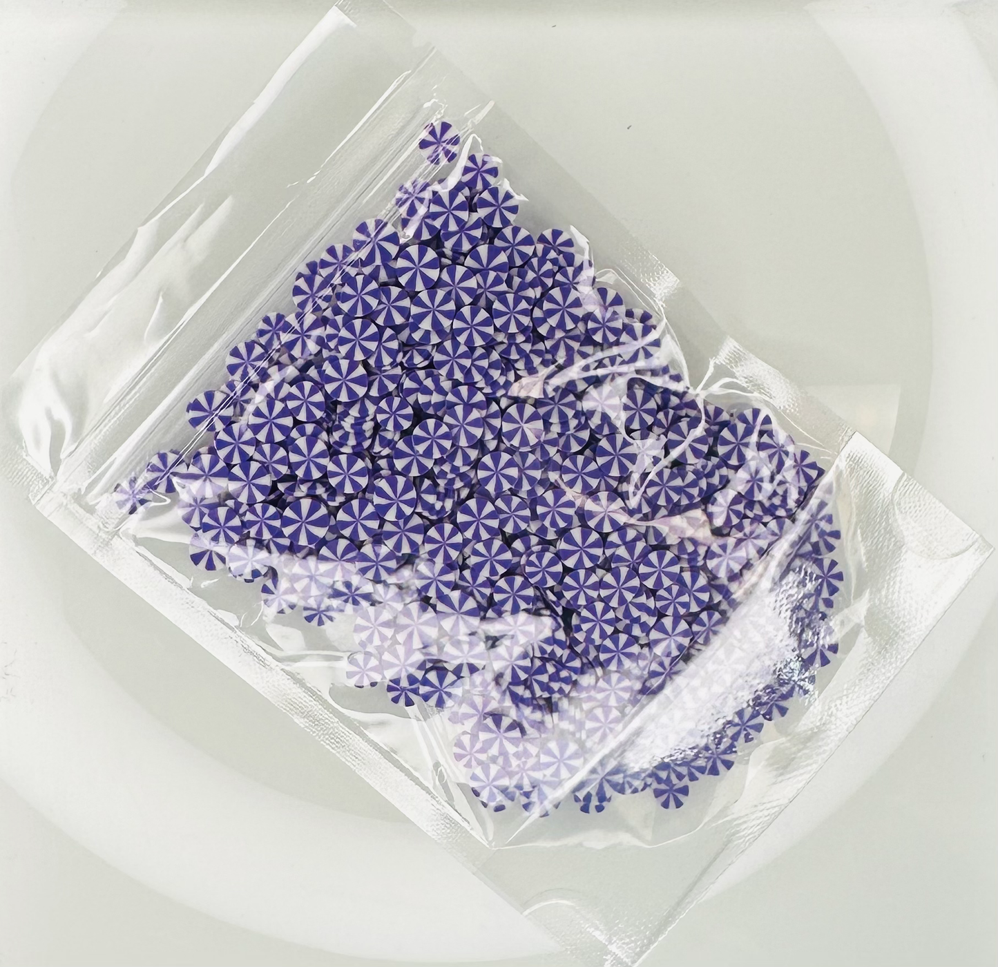 Purple Peppermint - Polymer Clay Slices image 1
