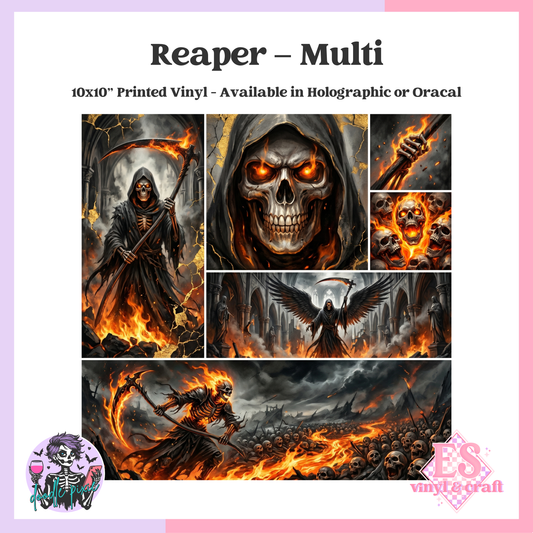 Reaper - Multi - 10" x 10" Self Adhesive Vinyl (Oracal or Holo)