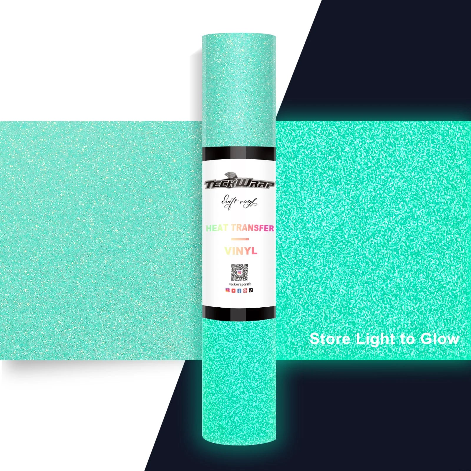 Teckwrap Glitter Glow in the Dark HTV image 0