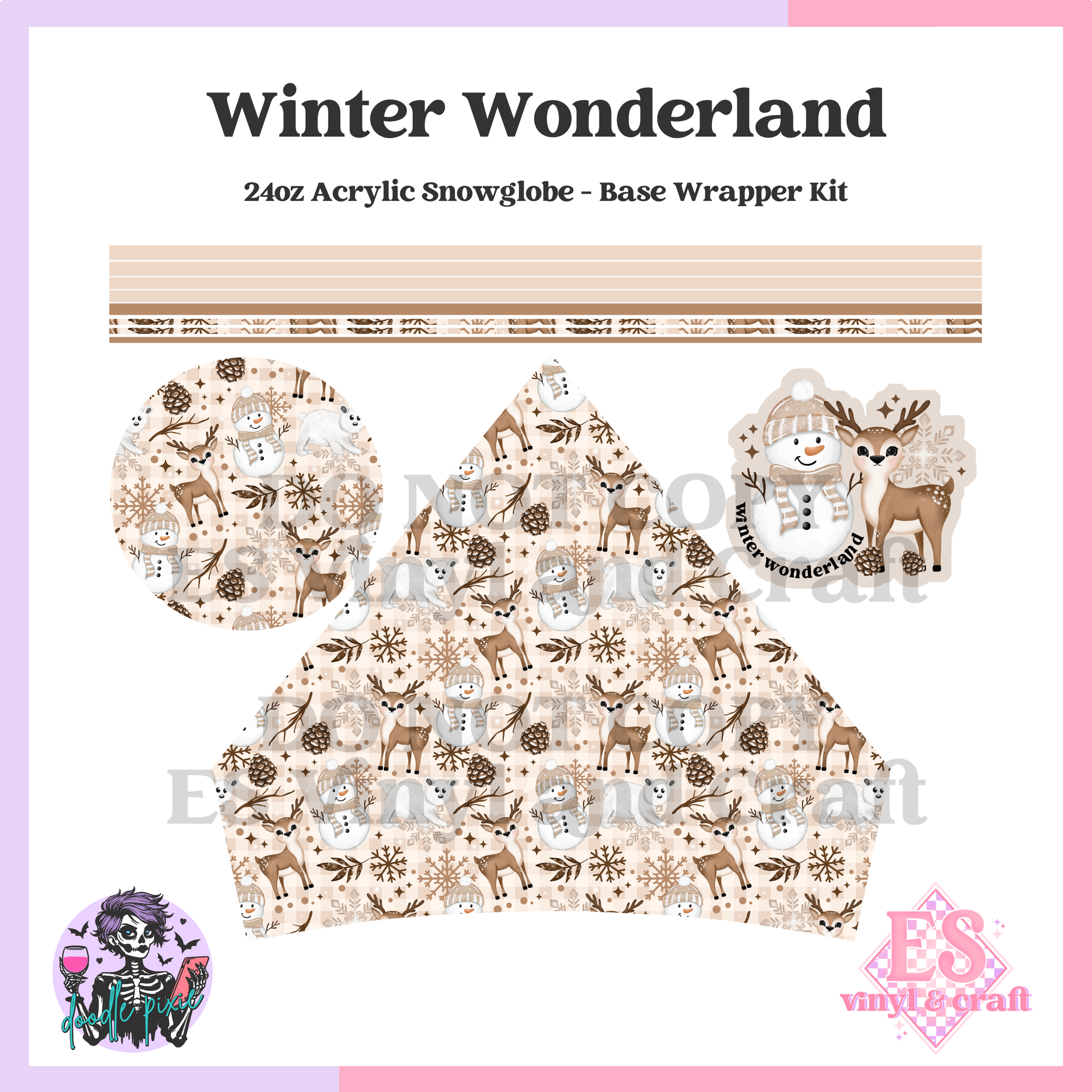 Winter Wonderland - 24oz Snowglobe Wrapper Kit image 0