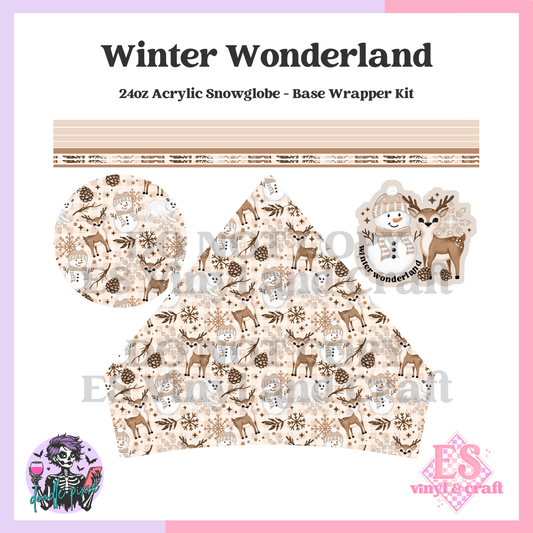 Winter Wonderland - 24oz Snowglobe Wrapper Kit image 0