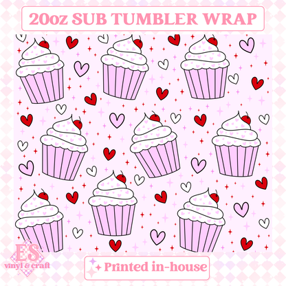 Cupcakes - Full 20oz Tumbler Sublimation Print image 1