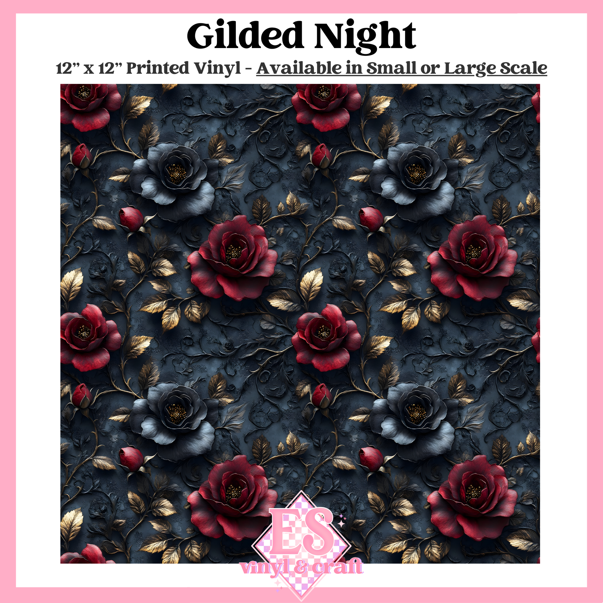 Gilded Night - Small or Large Scale Options - 12" x 12" Sheet image 0