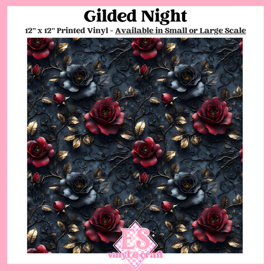 Gilded Night - Small or Large Scale Options - 12" x 12" Sheet image 0