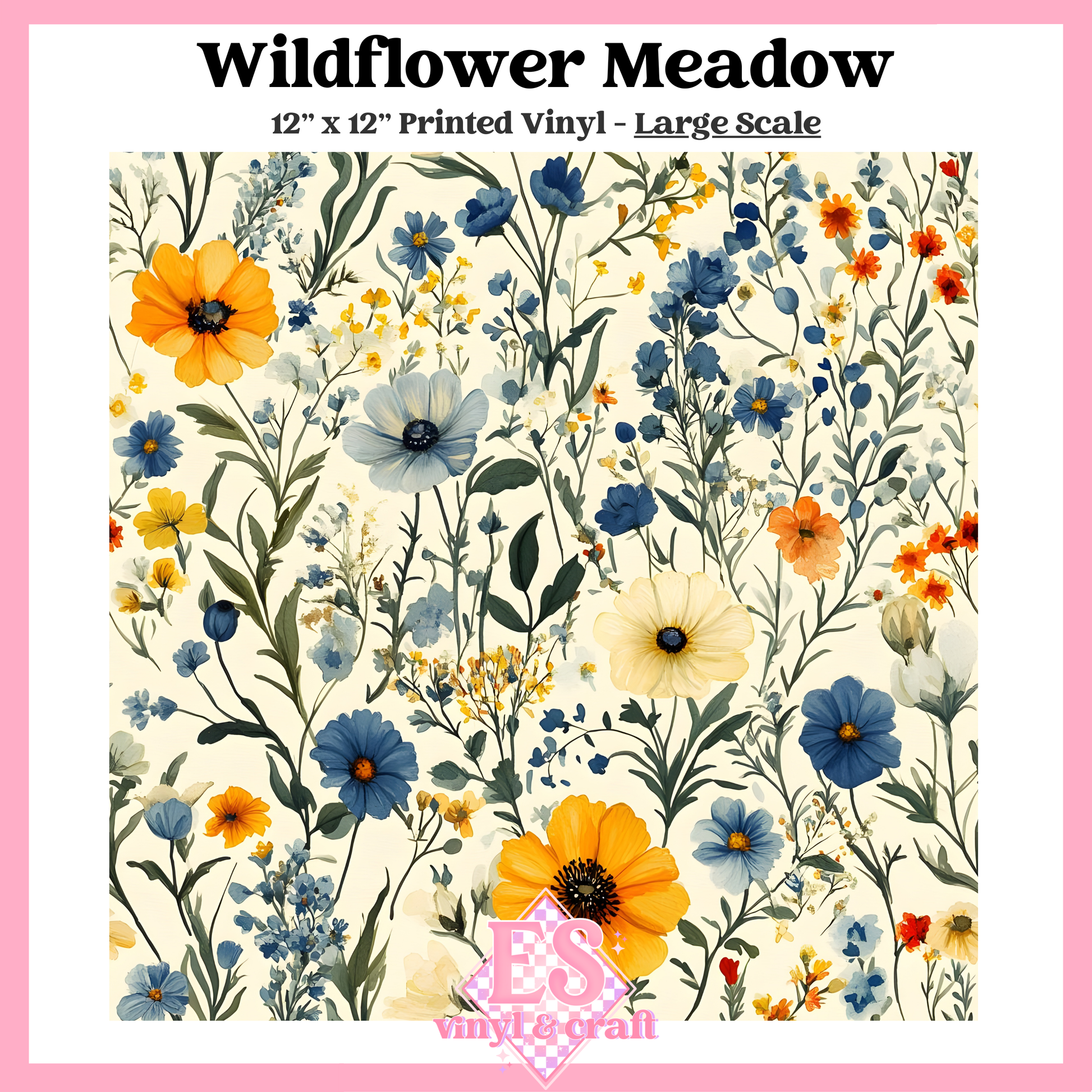 Wildflower Meadow - Small or Large Scale Options - 12" x 12" Sheet image 2