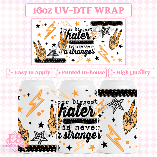 Never A Stranger - 16oz Beer Can / Libbey UV-DTF image 0