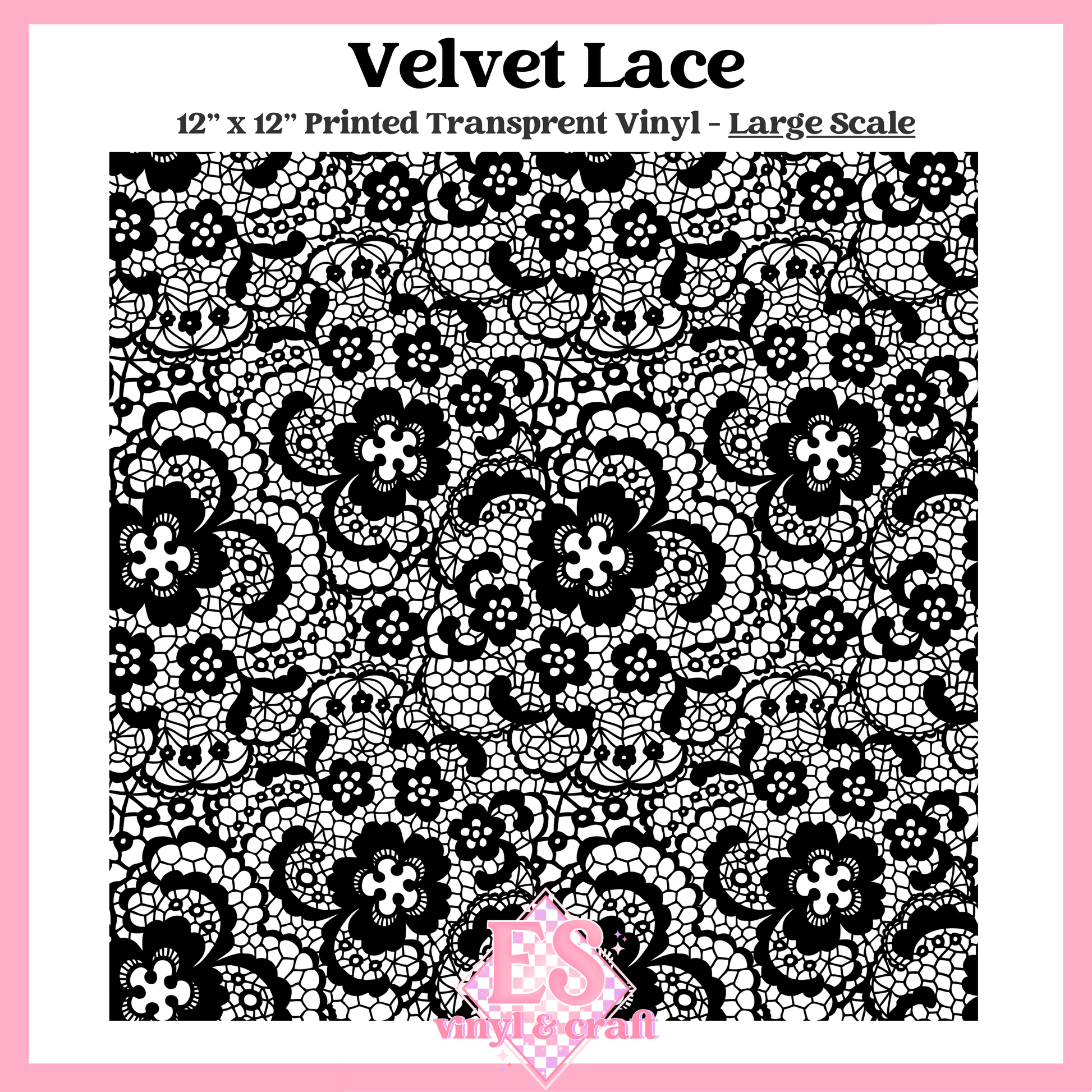 Velvet Lace Transparent - Small or Large Scale Options - 12" x 12" Sheet image 2