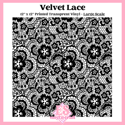 Velvet Lace Transparent - Small or Large Scale Options - 12" x 12" Sheet image 2