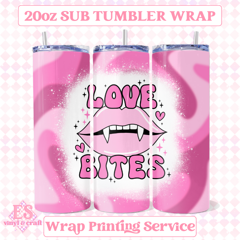 Love Bites - Full 20oz Tumbler Sublimation Print image 0