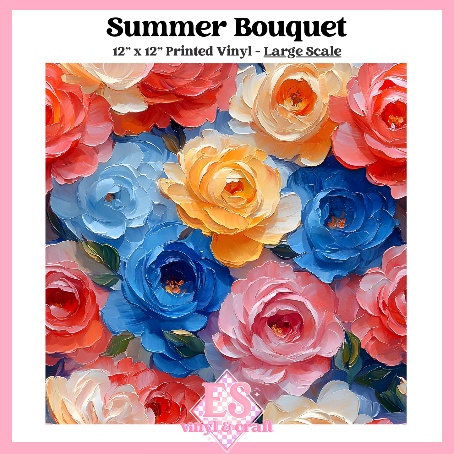 Summer Bouquet - Small or Large Scale Options - 12" x 12" Sheet image 2