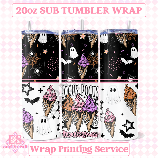 Hocus Pocus Ice Cream - Full 20oz Tumbler Sublimation Print image 0