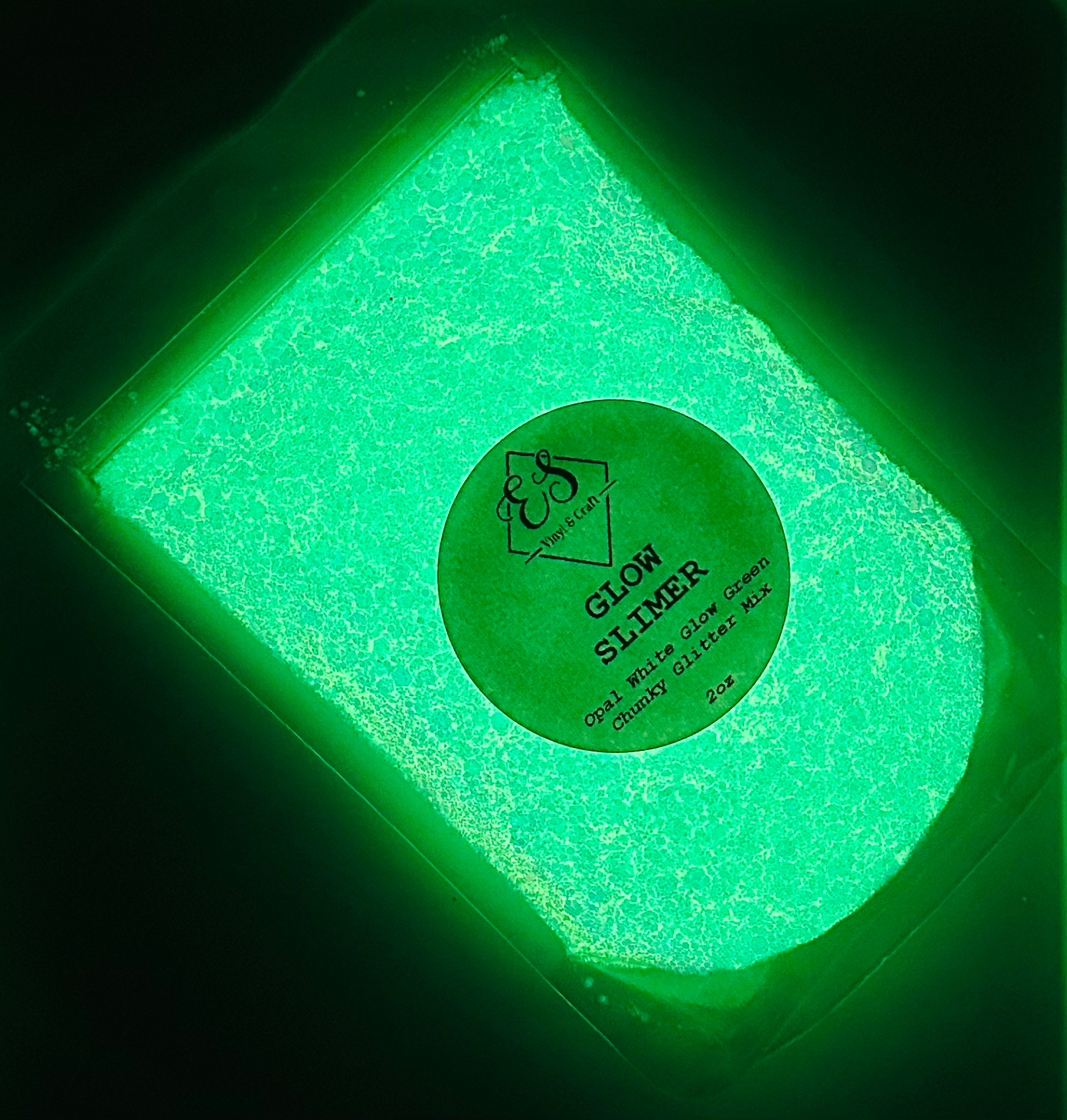 Glow Slimer - Glow in the Dark Chunky Opal Glitter Mix image 1