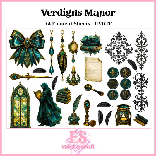 Verdigns Manor - UVDTF Element Sheet (A4 Sheet)
