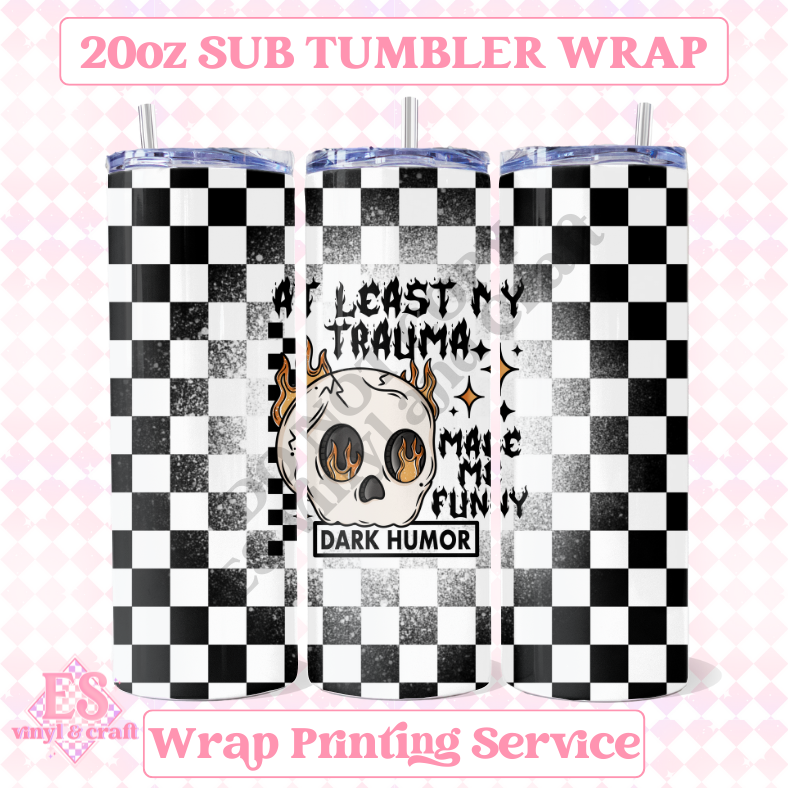 Trauma - Full 20oz Tumbler Sublimation Ready Print image 0
