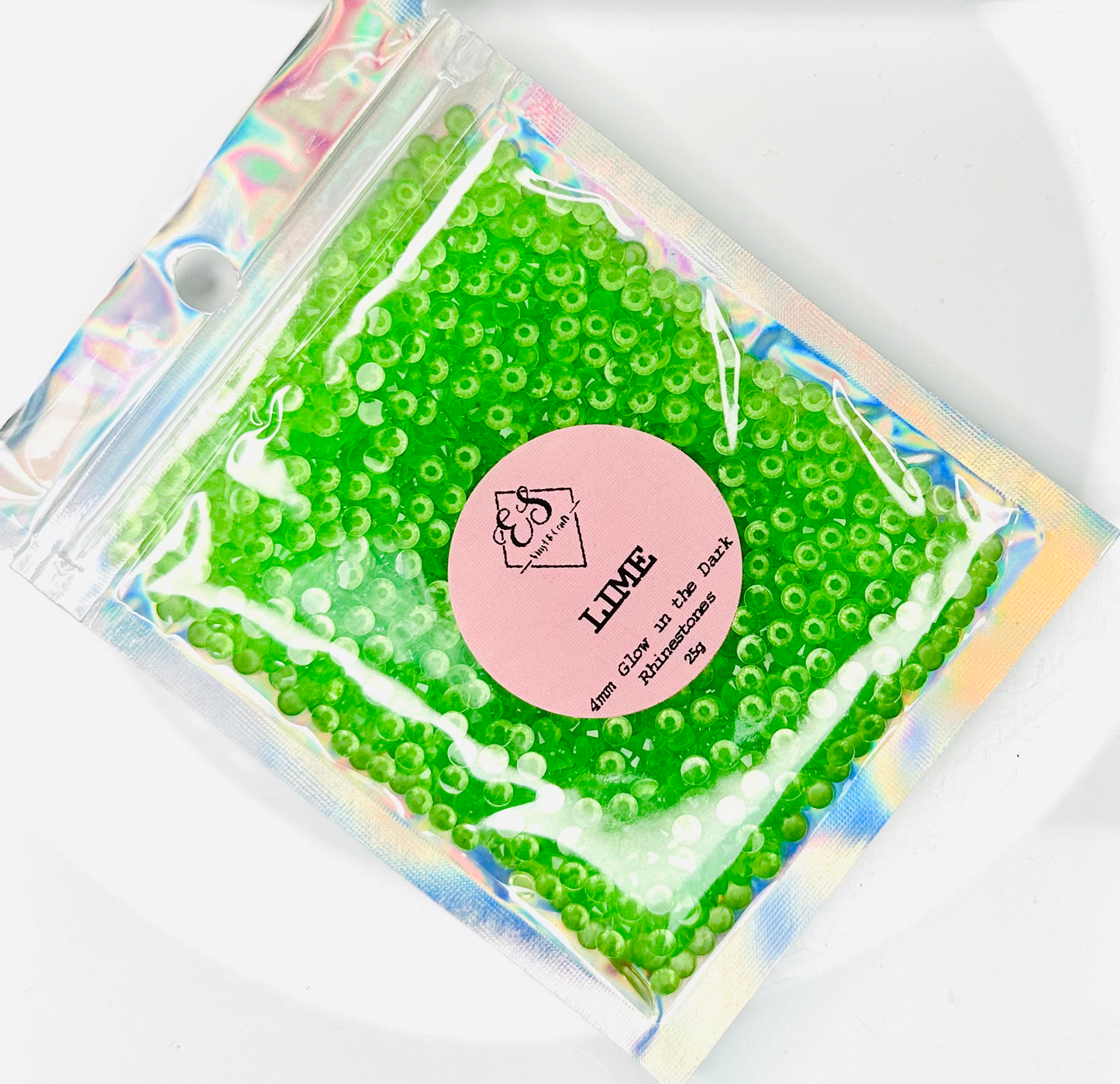 Lime - Glow in the Dark Resin Rhinestones (3mm, 4mm & 5mm) image 1