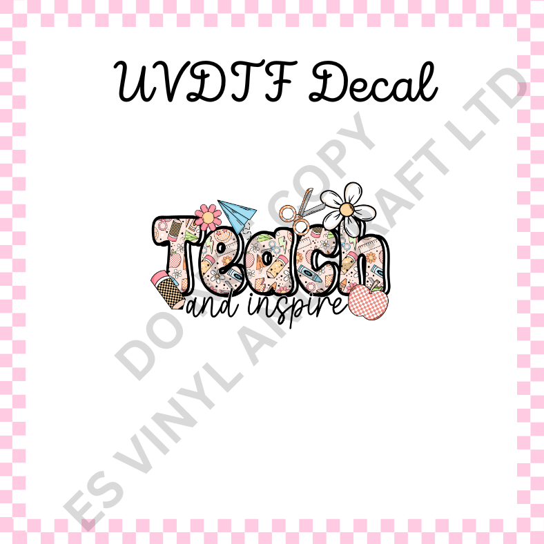 Teacher UVDTF Decals image 2