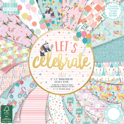 First Edition - Cardstock - Let's Celebrate 12" x 12" Paper Pad image 0