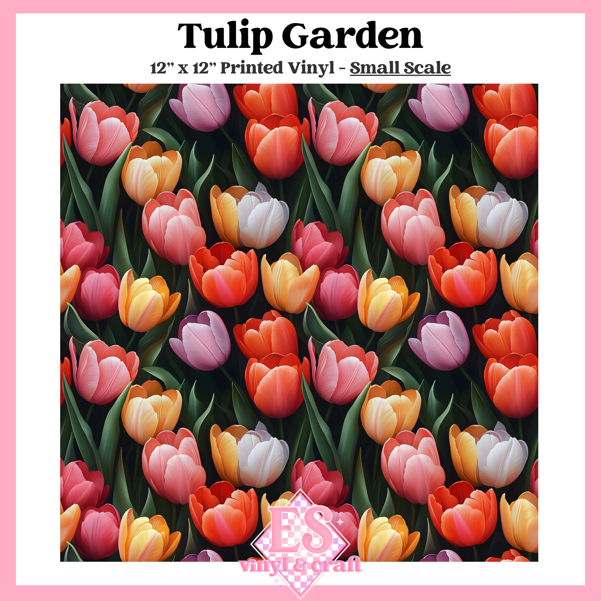 Tulip Garden - Small or Large Scale Options - 12" x 12" Sheet image 1