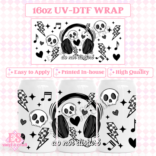 Do Not Disturb - 16oz Beer Can / Libbey UV-DTF Transfer image 0