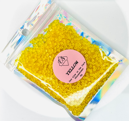 Yellow - Glow in the Dark Resin Rhinestones (3mm, 4mm & 5mm) image 0