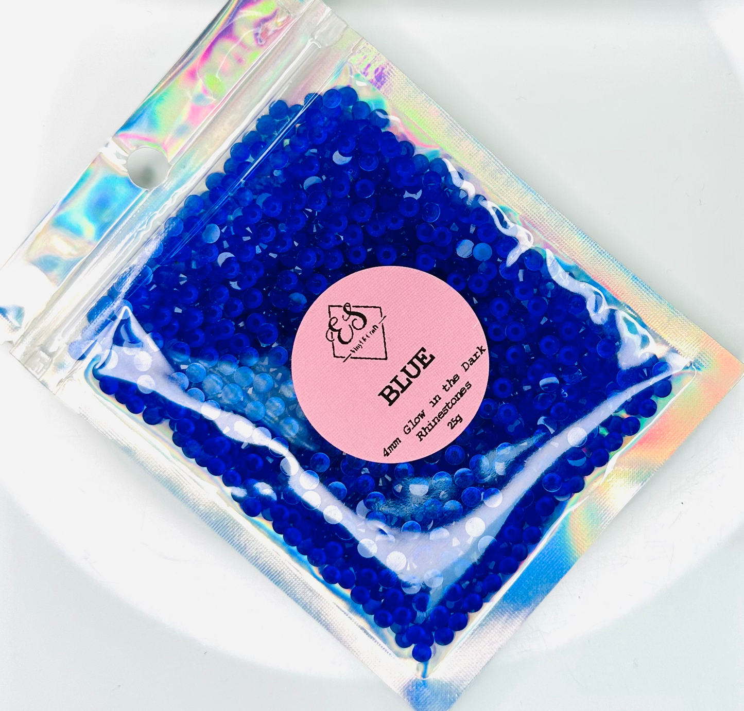 Blue - Glow in the Dark Resin Rhinestones (3mm, 4mm & 5mm) image 1