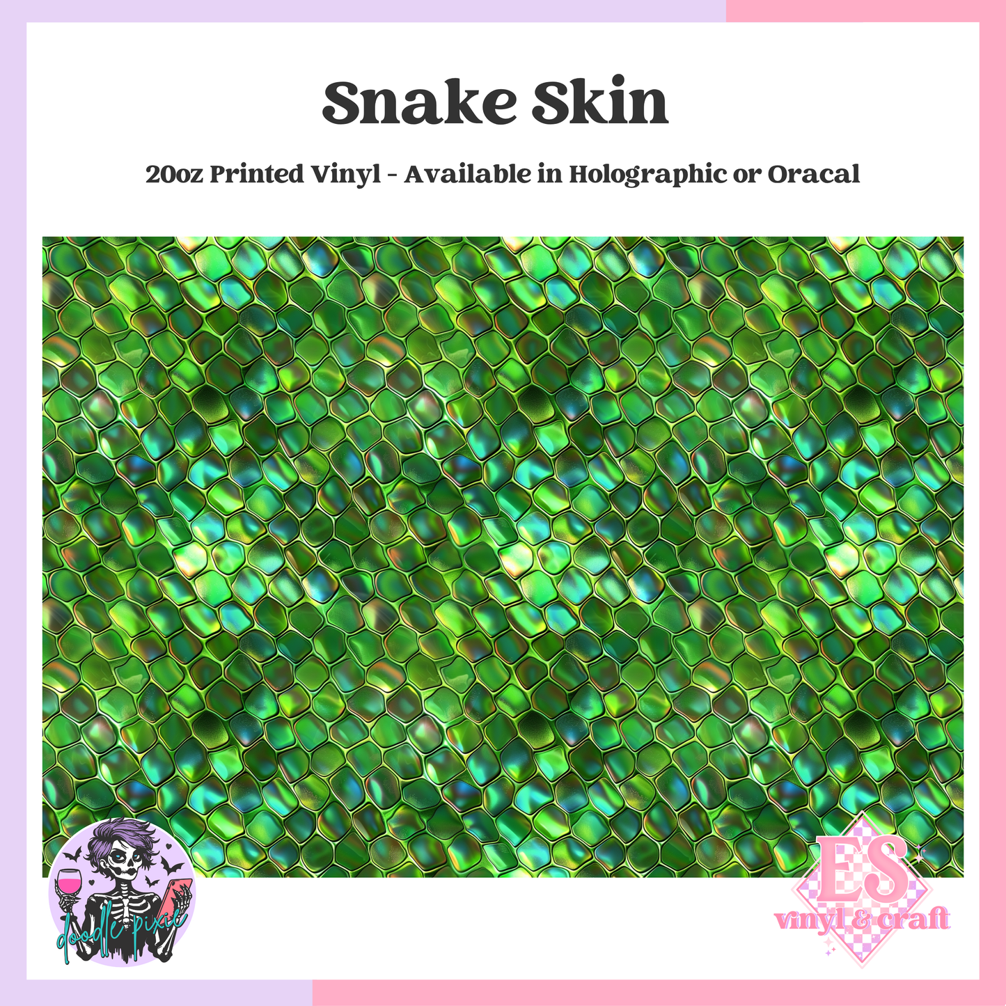 Snake Skin - 20oz Printed Tumbler Self Adhesive Vinyl image 0