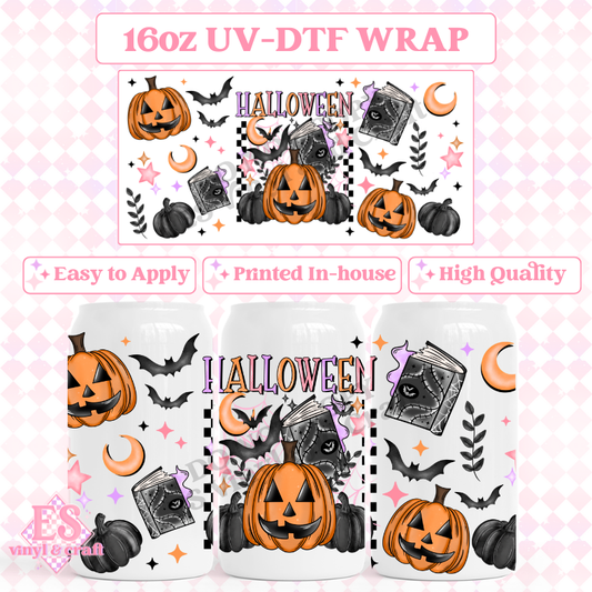 Halloween - 16oz Beer Can / Libbey UV-DTF image 0