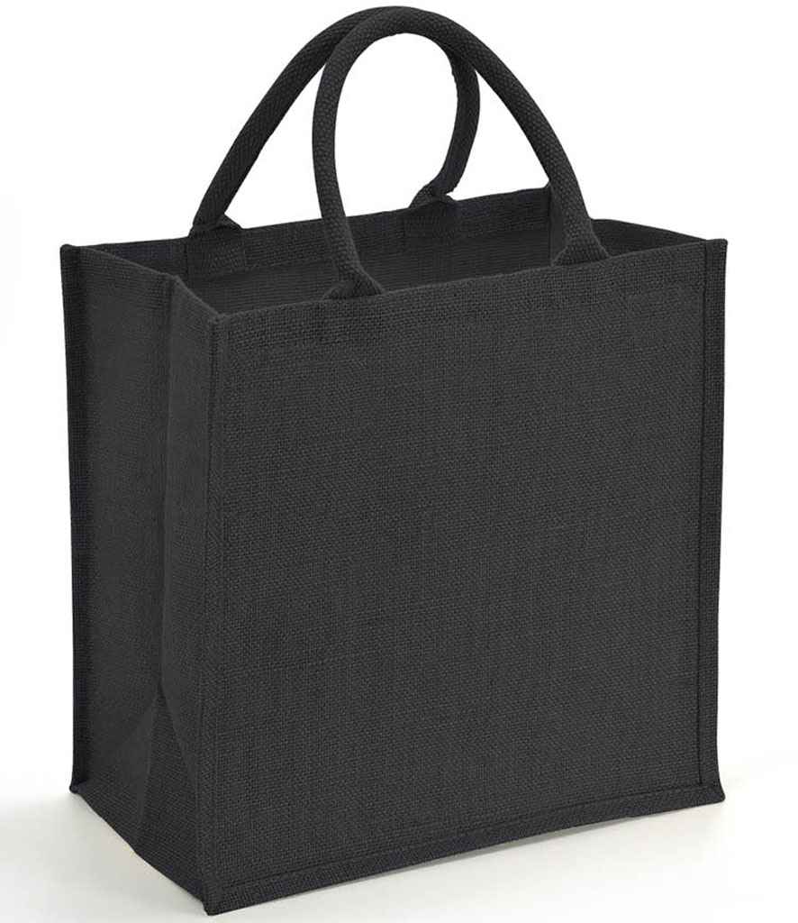 Brand Lab Black Jute Tote Bag image 0