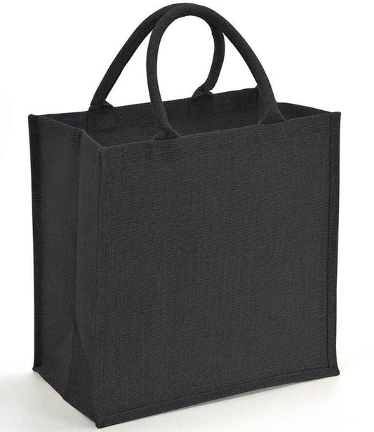 Brand Lab Black Jute Tote Bag image 0