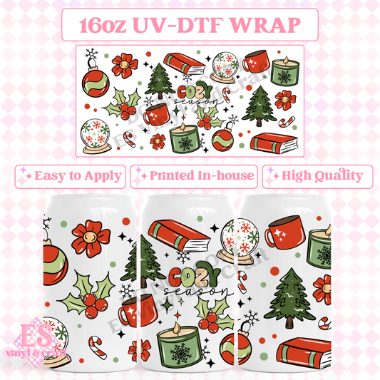 Cozy Collage - 16oz Beer Can / Libbey UV-DTF image 0