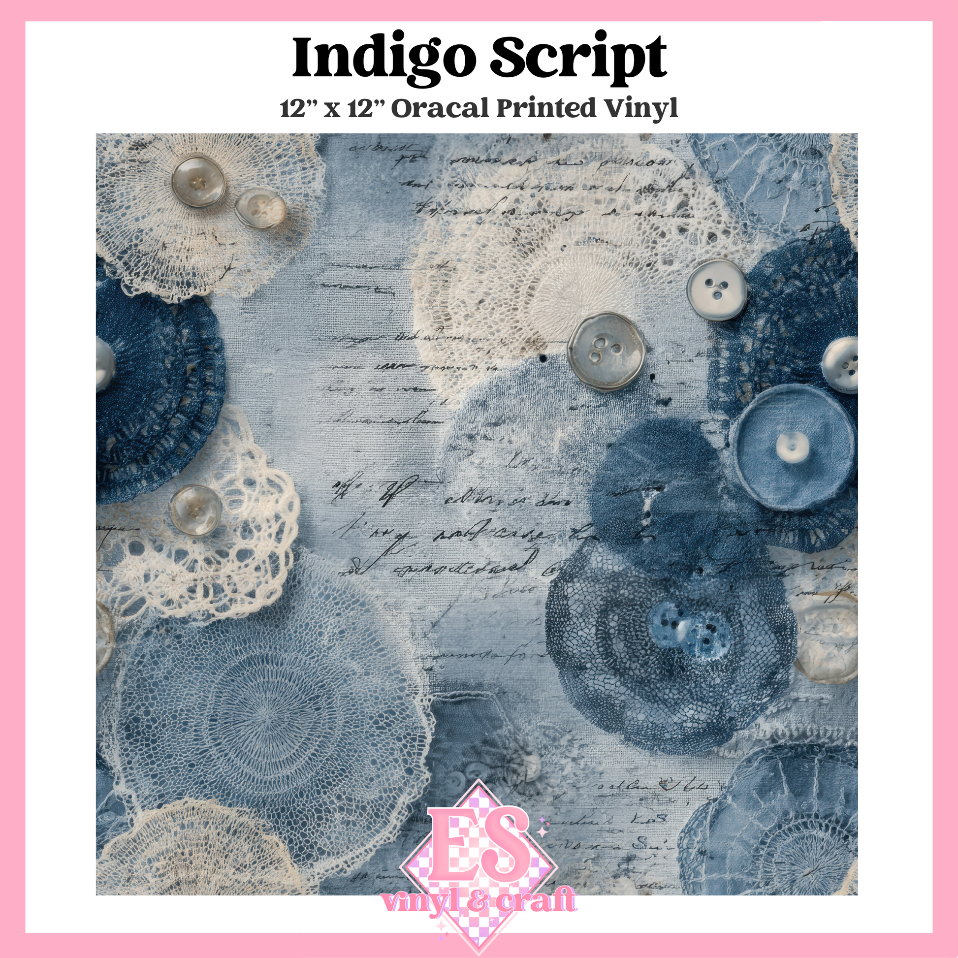 Indigo Reverie Collection - 12" x 12" Sheet (12 Different Designs) image 8