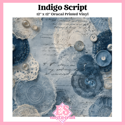 Indigo Reverie Collection - 12" x 12" Sheet (12 Different Designs) image 8