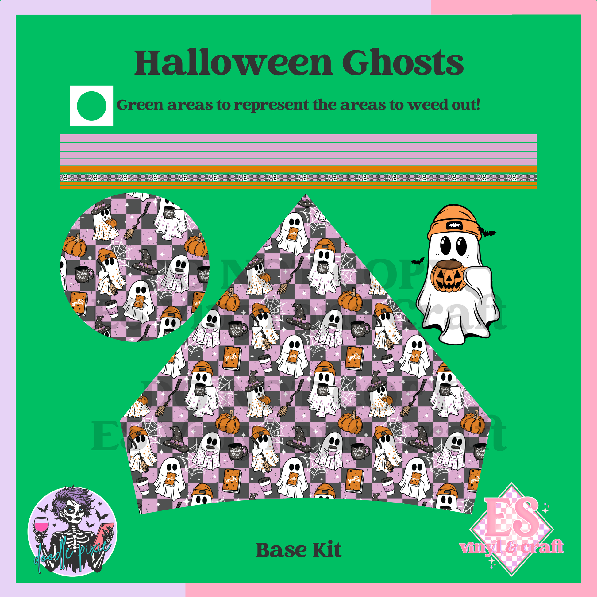 Halloween Ghosts - 24oz Snowglobe Wrapper Kit image 4