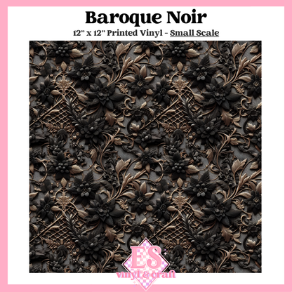 Baroque Noir - Small or Large Scale Options - 12" x 12" Sheet image 1