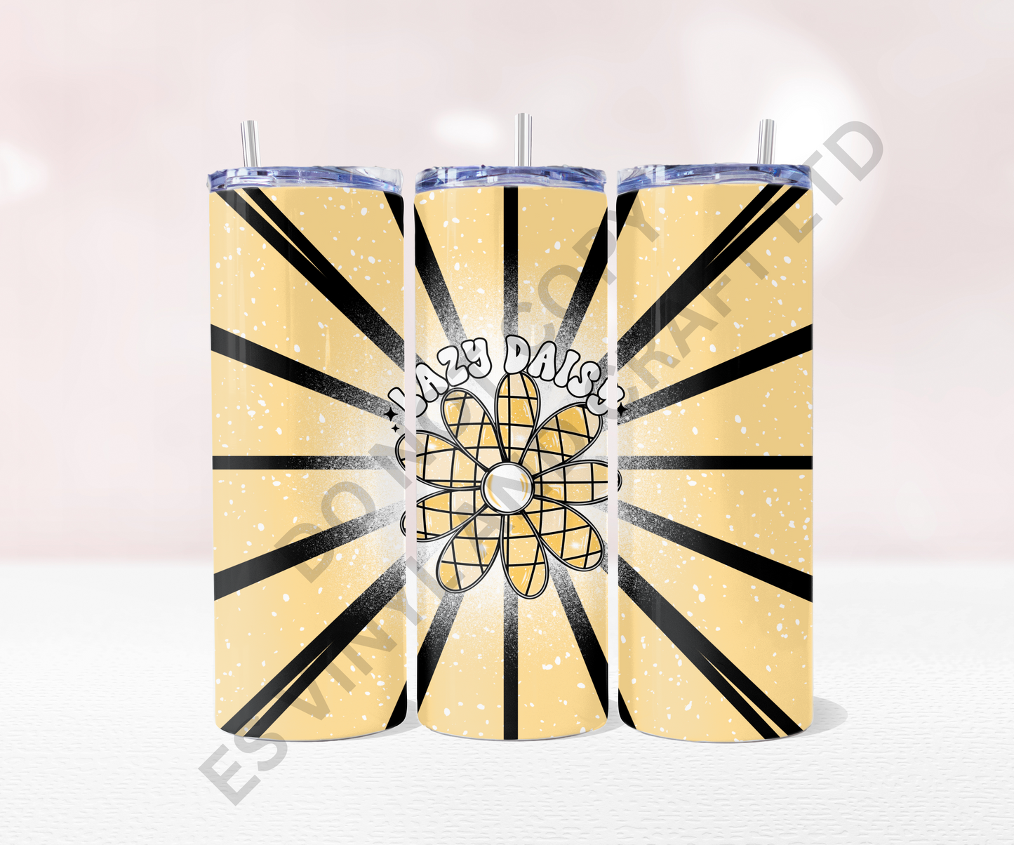 Lazy Daisy - Full 20oz Tumbler Sublimation Ready To Print image 0