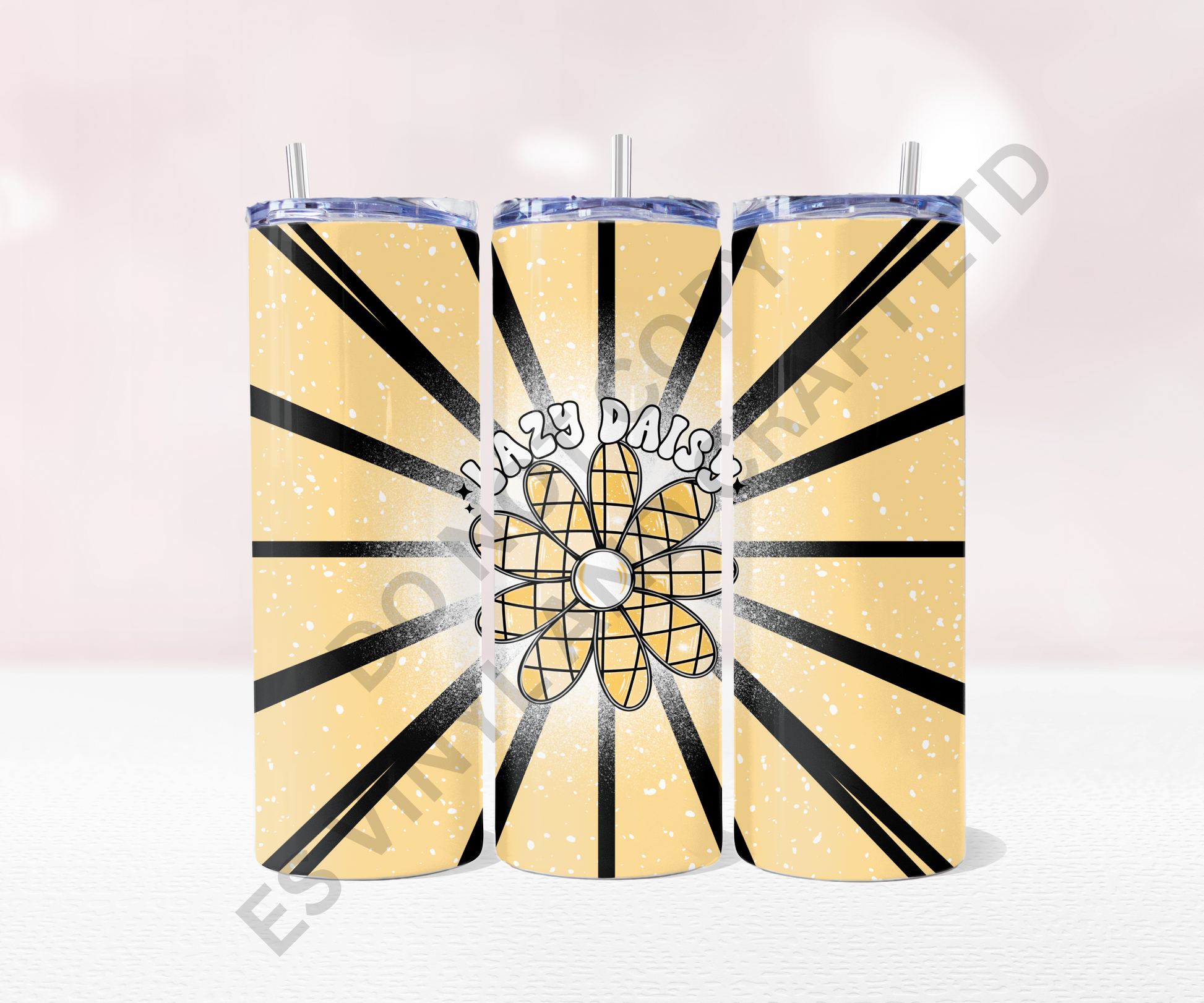 Lazy Daisy - Full 20oz Tumbler Sublimation Ready To Print image 0