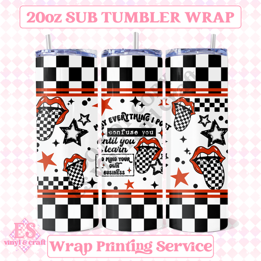 Confuse You - Full 20oz Tumbler Sublimation Print image 0