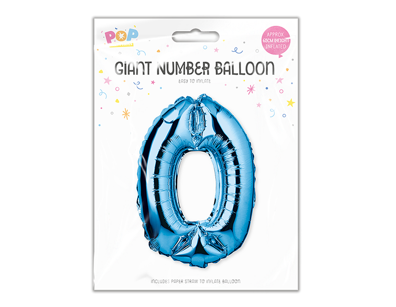 Blue Foil Number Balloon 65cm image 10